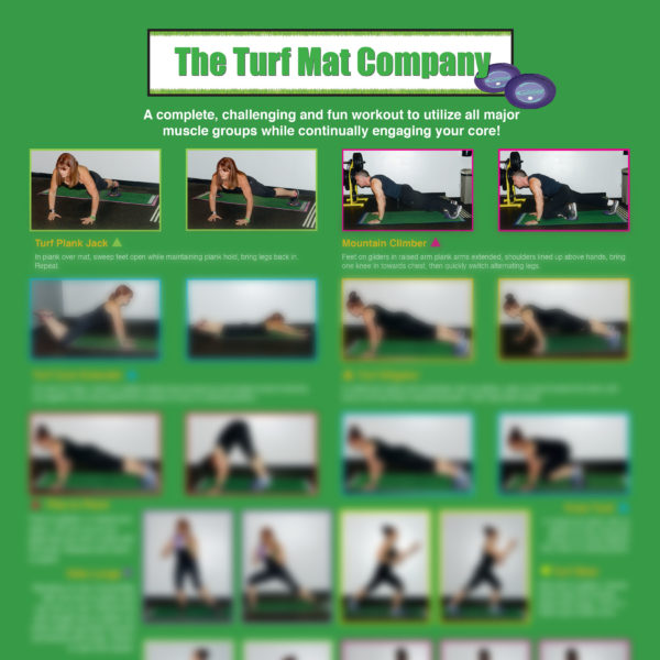 Turf Mat Exercise Library Laminated Poster